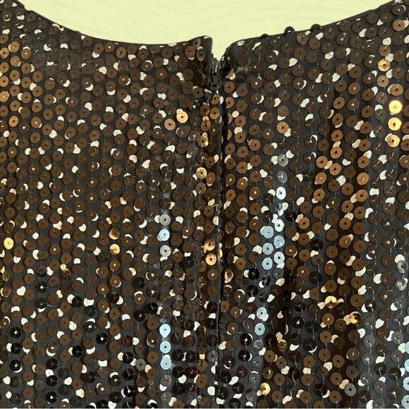 Vintage Rickie Freeman for Teri Jon silk sequin polkadot long sleeve dress - Picture 7 of 13